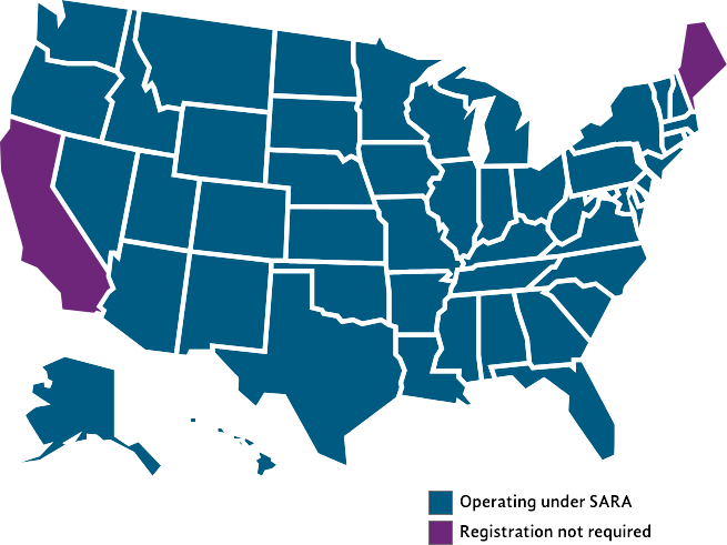 SARA map of the US